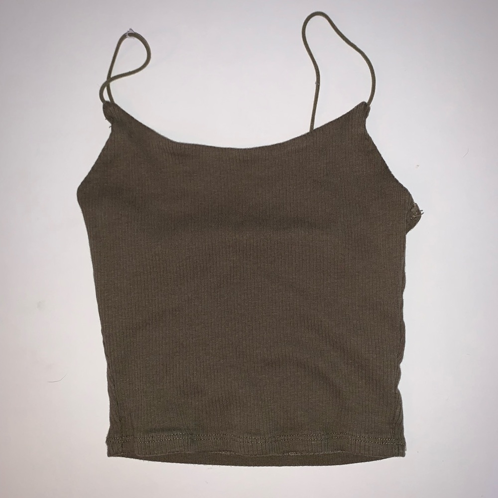 Army green garage tank. size xs.